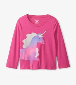 Outlet Hatley Rasberry Unicorn Long Sleeve T-Shirt