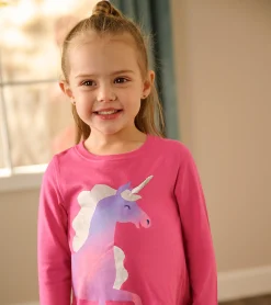 Outlet Hatley Rasberry Unicorn Long Sleeve T-Shirt