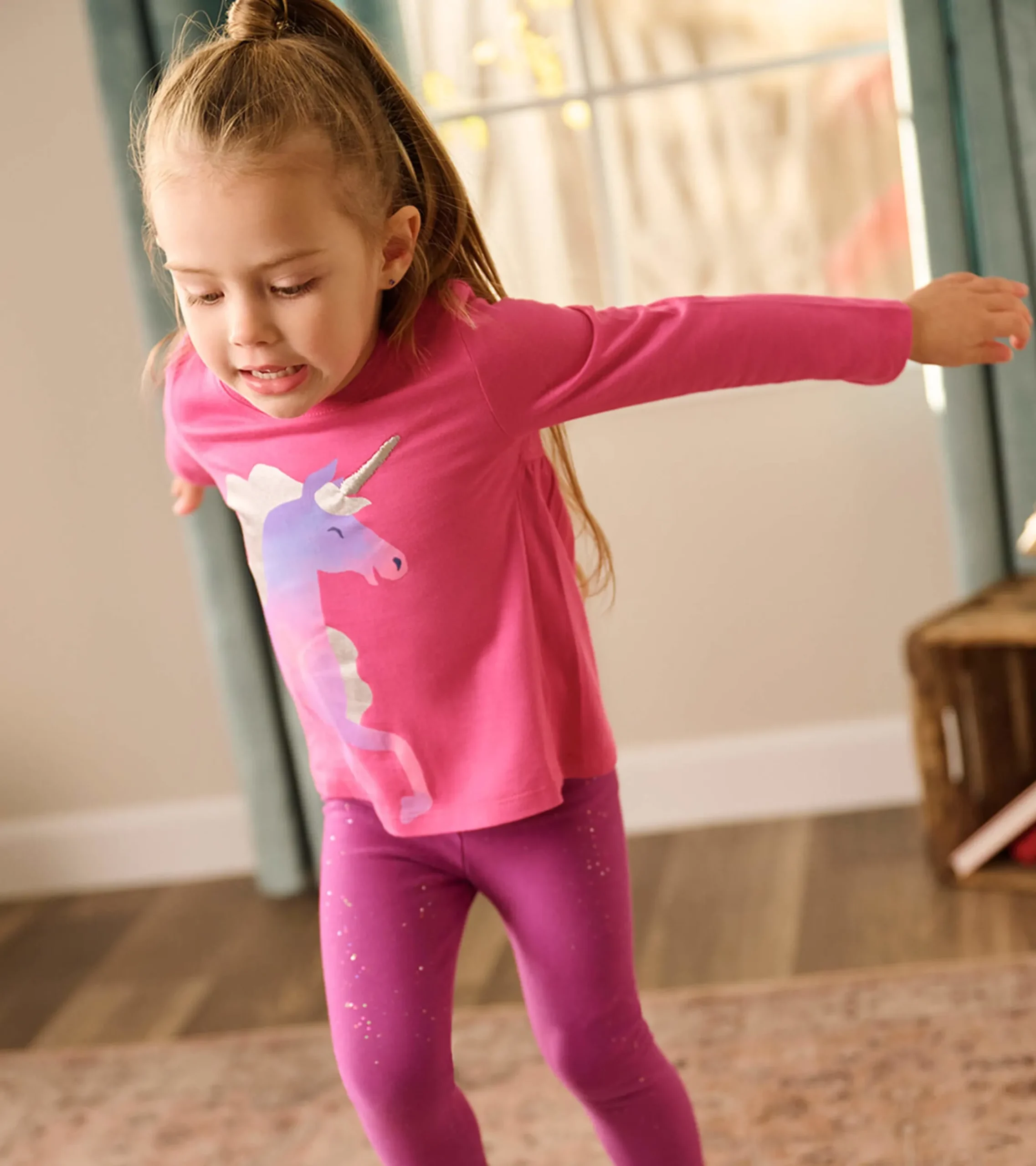 Outlet Hatley Rasberry Unicorn Long Sleeve T-Shirt