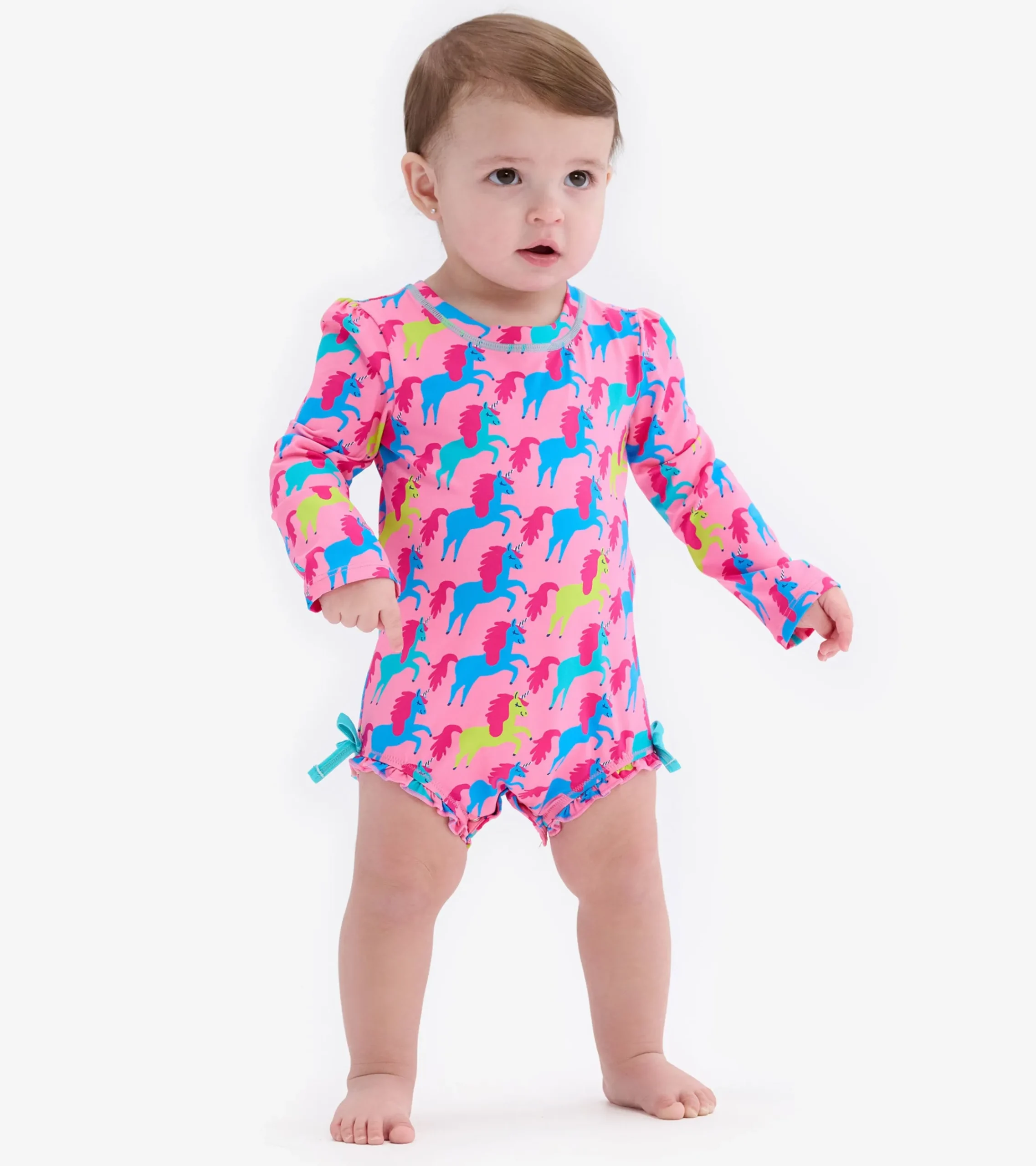 New Hatley Rock Star Unicorn Baby Rashguard Swimsuit