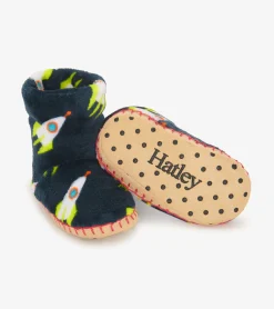 Online Hatley Rocket Man Kids Fleece Slippers