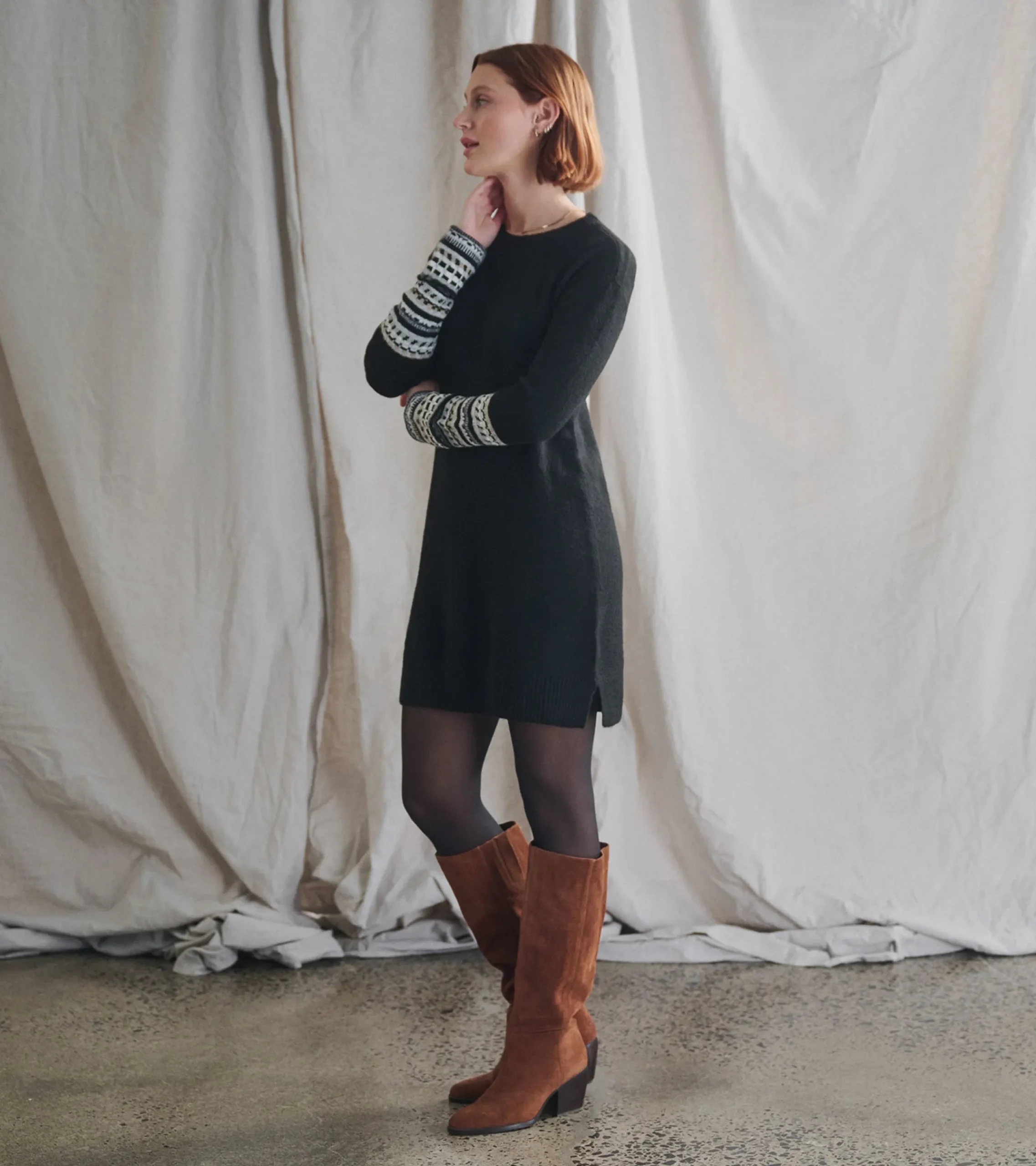 Outlet Hatley Sadie Sweater Dress - Black