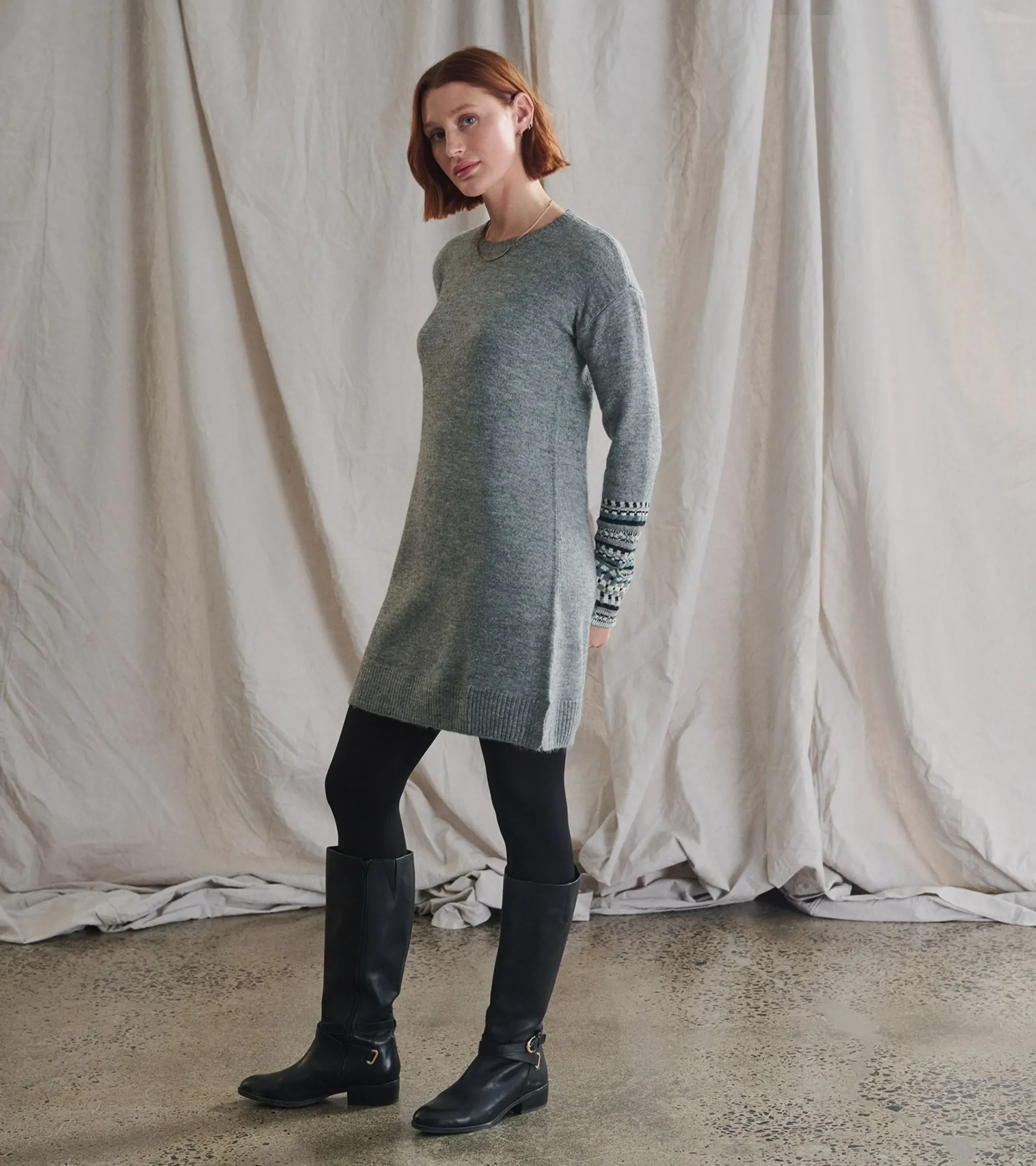 Hatley Sadie Sweater Dress - Charcoal Heather