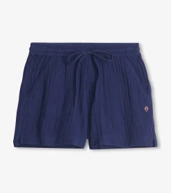 Clearance Hatley Santorini Shorts - Navy Gauze