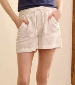 Online Hatley Santorini Shorts - White Gauze