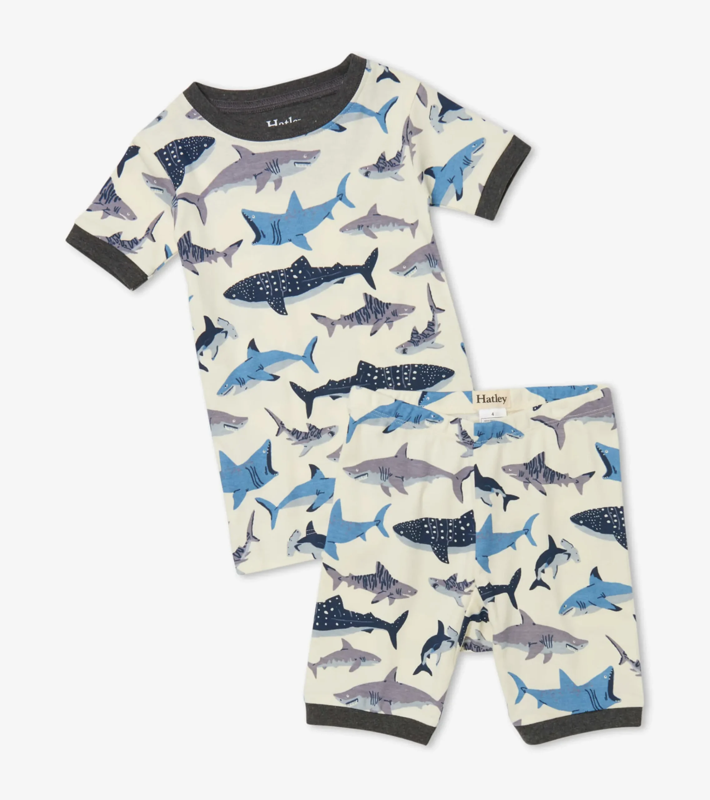 Best Hatley Shark School Organic Cotton Short Pajama Set