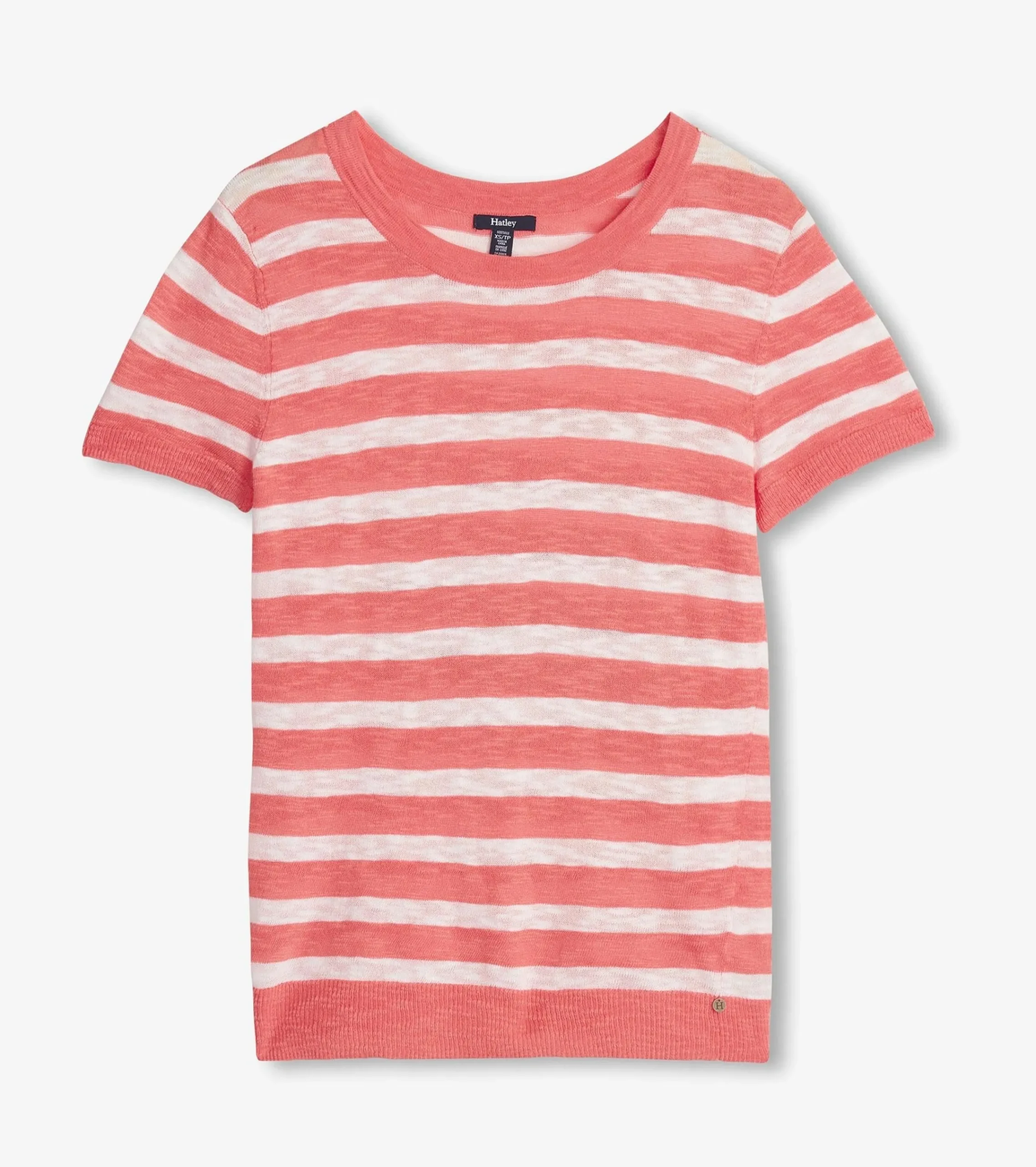 Discount Hatley Simone Knit Tee - Coral Stripes