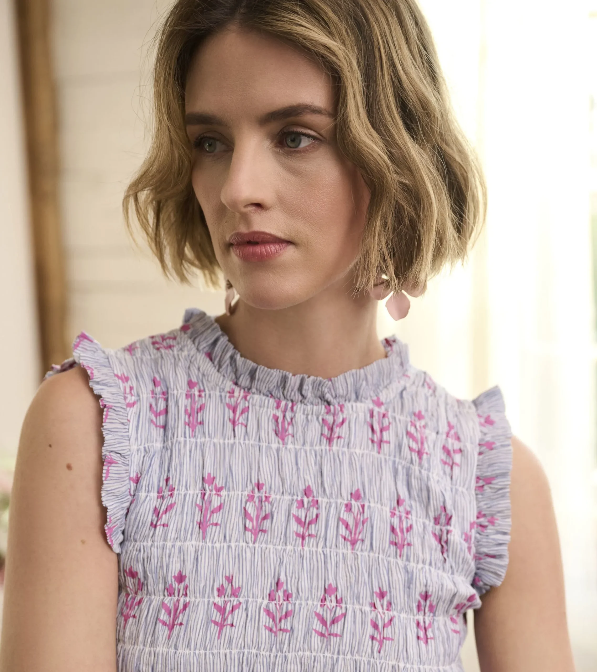 Hatley Smocked Maxi Dress - Wildflower Seersucker