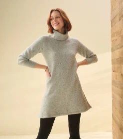 Discount Hatley Swing Sweater Dress - Grey Heather