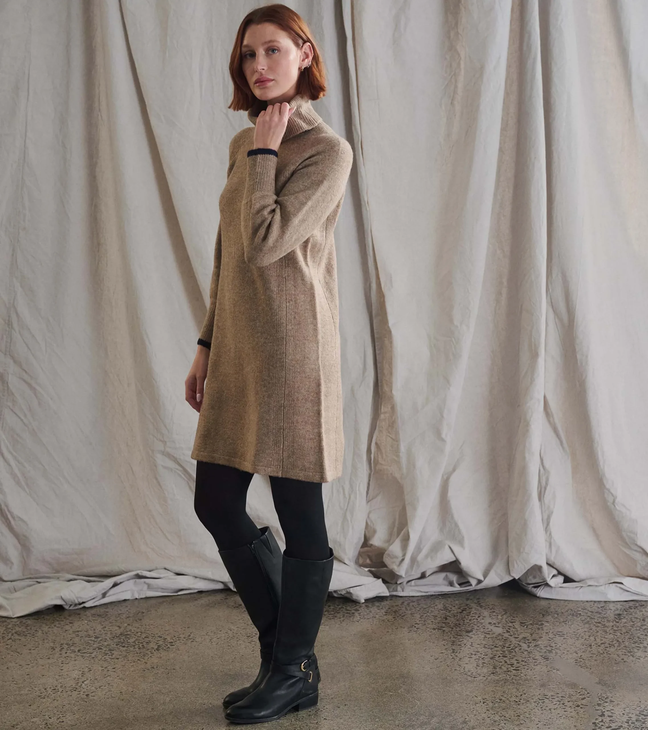 Online Hatley Swing Sweater Dress - Oatmeal Heather