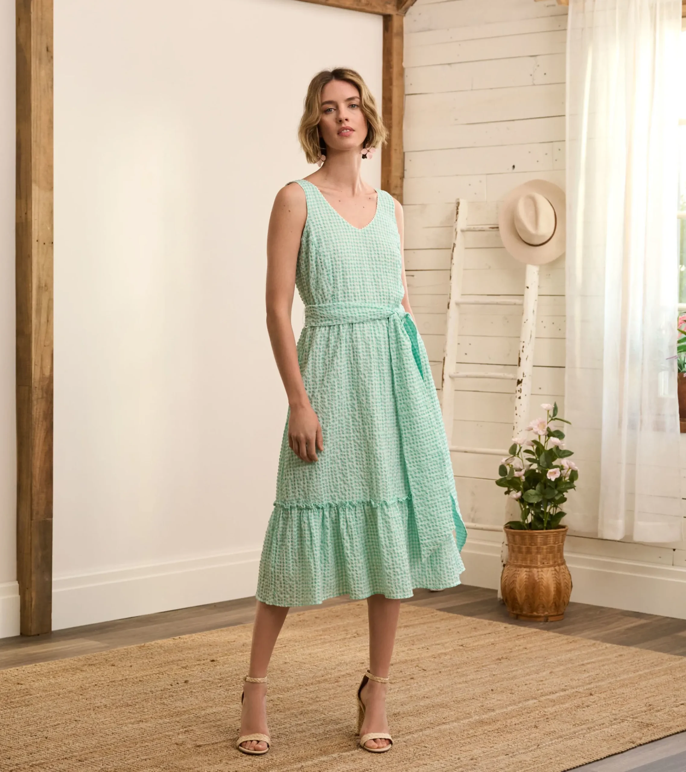 New Hatley Sydney Midi Dress - Beveled Glass Gingham