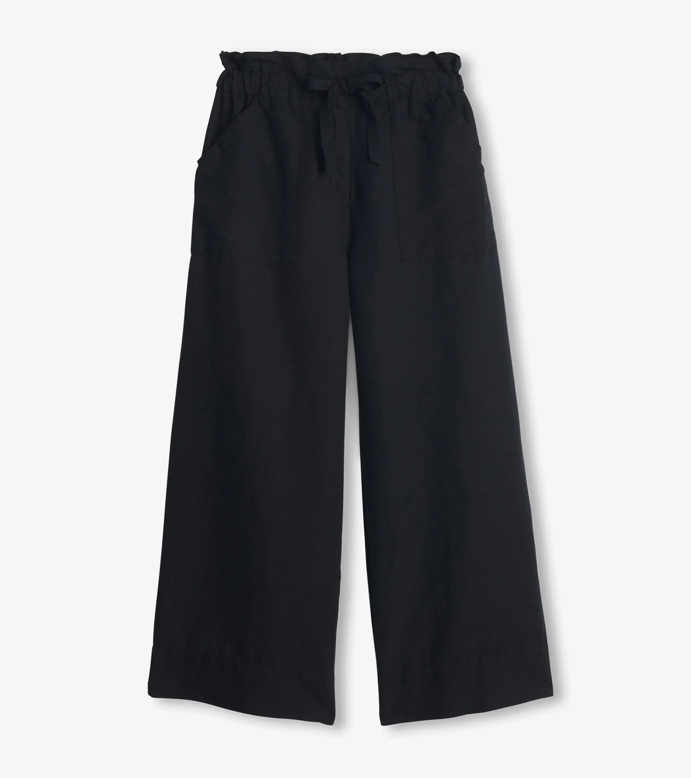 Outlet Hatley Tie Front Pants - Caviar Linen
