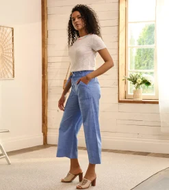 Discount Hatley Tie Front Pants - Chambray