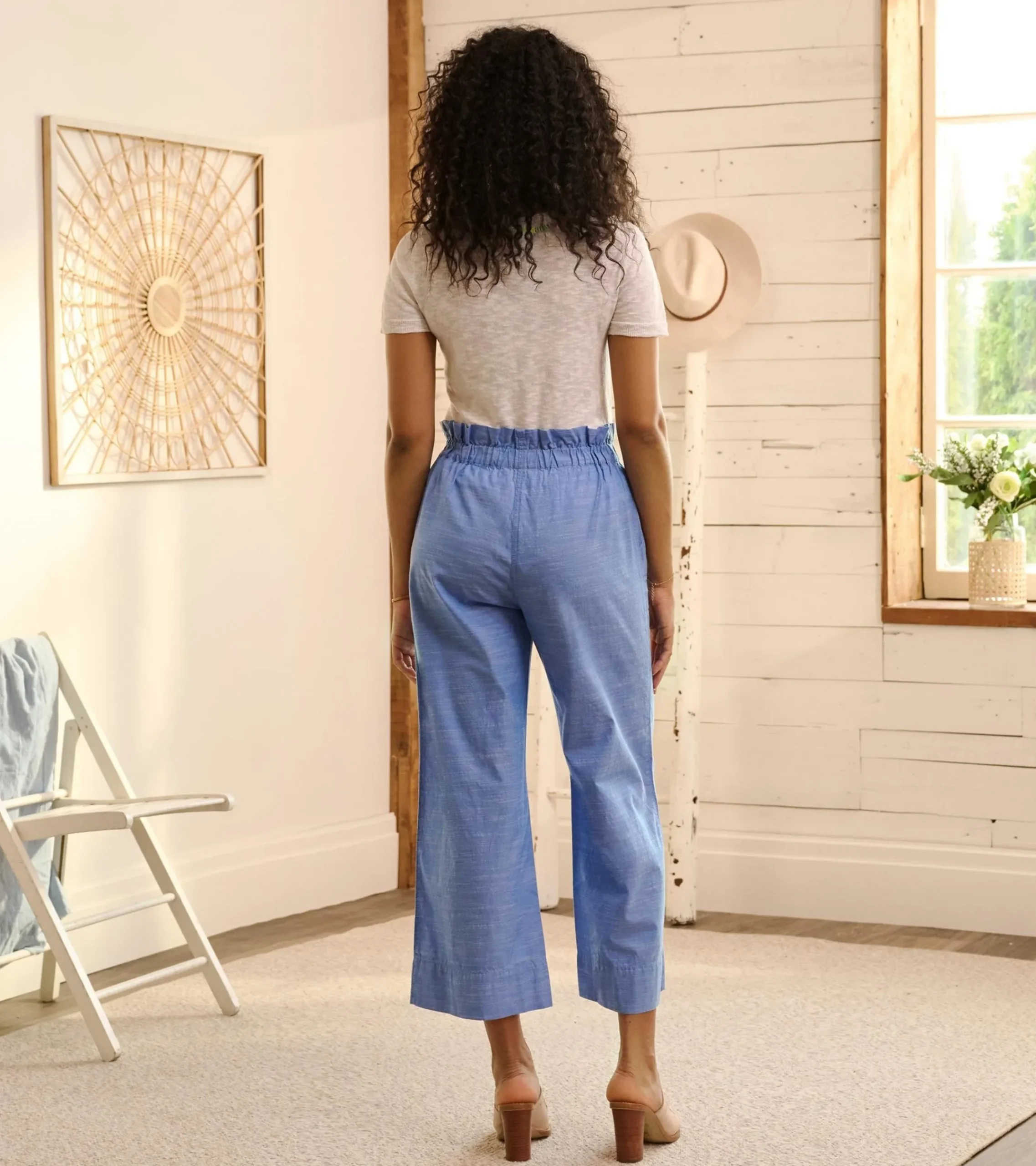 Discount Hatley Tie Front Pants - Chambray
