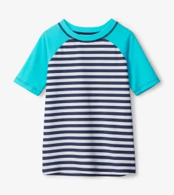 Hot Hatley Underwater Stripes Short Sleeve Rashguard