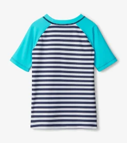 Hot Hatley Underwater Stripes Short Sleeve Rashguard