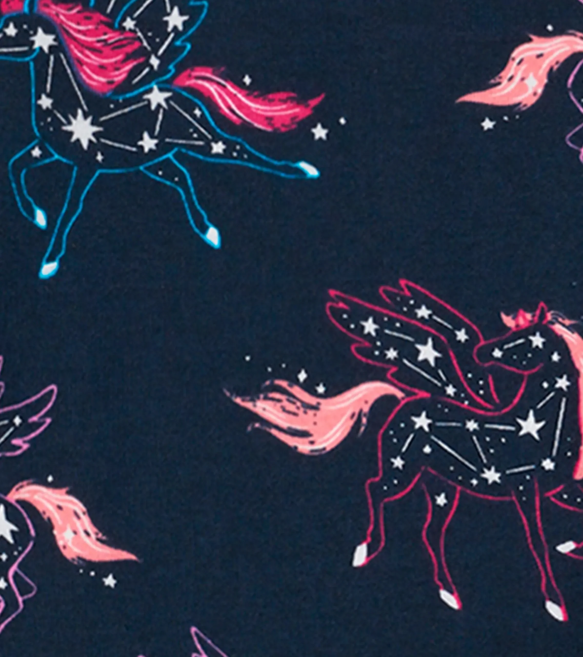 Hatley Unicorn Constellations Organic Cotton Raglan Kids Pajama Set