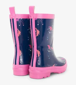 Hot Hatley Unicorn Constellations Shiny Kids Rain Boots