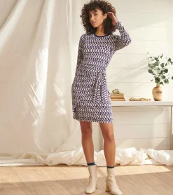 New Hatley Wrap Dress - Geometric Cobblestone